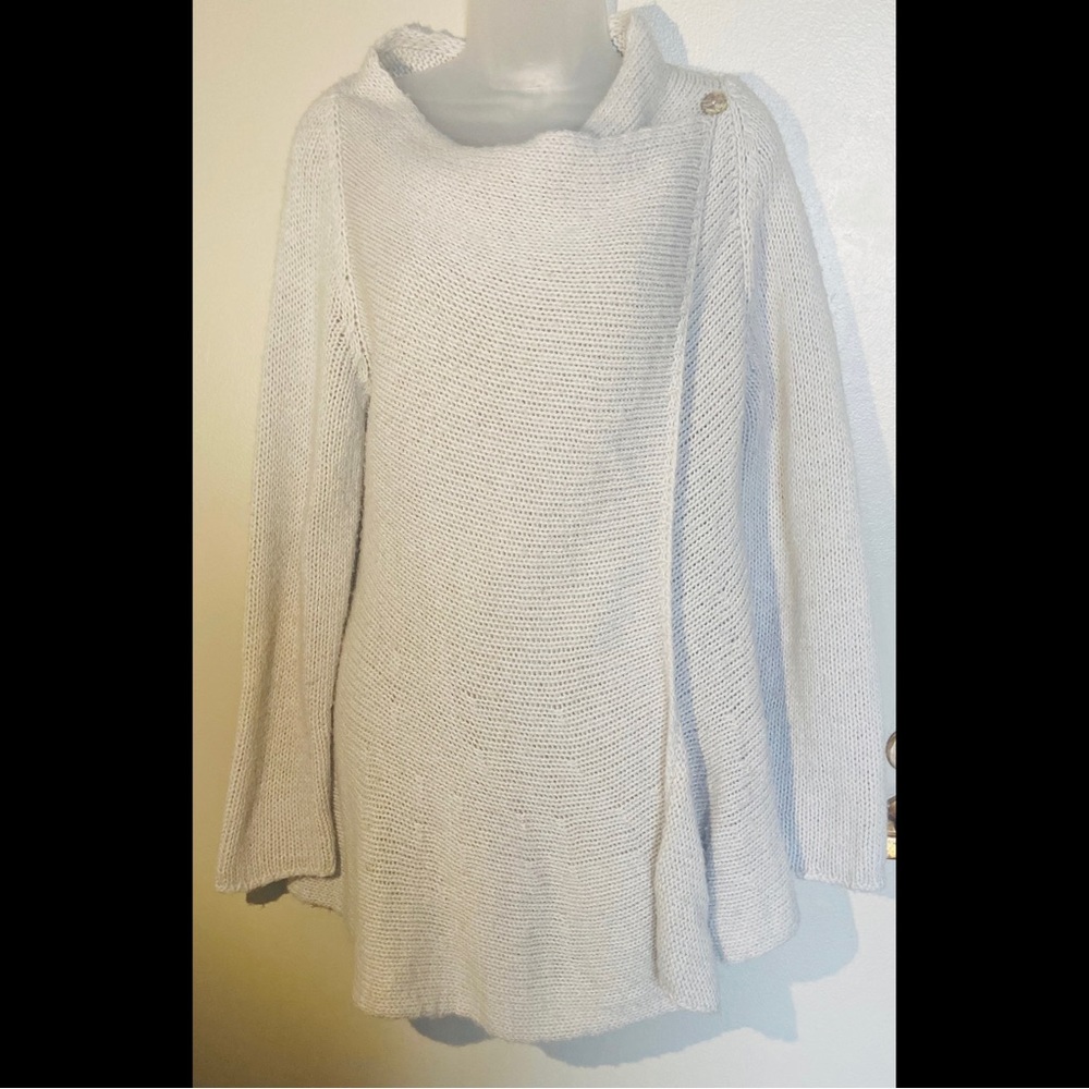 Sarah Pacini Knit Alpaca Blend Women's Cardigan light Gray One size fits all